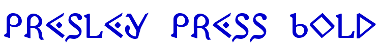 Presley Press Bold 字体